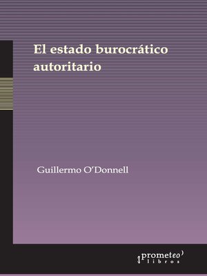 cover image of El estado burocrático autoritario